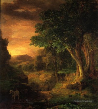 Dans le paysage des Berkshires Tonalist George Inness Peinture à l'huile